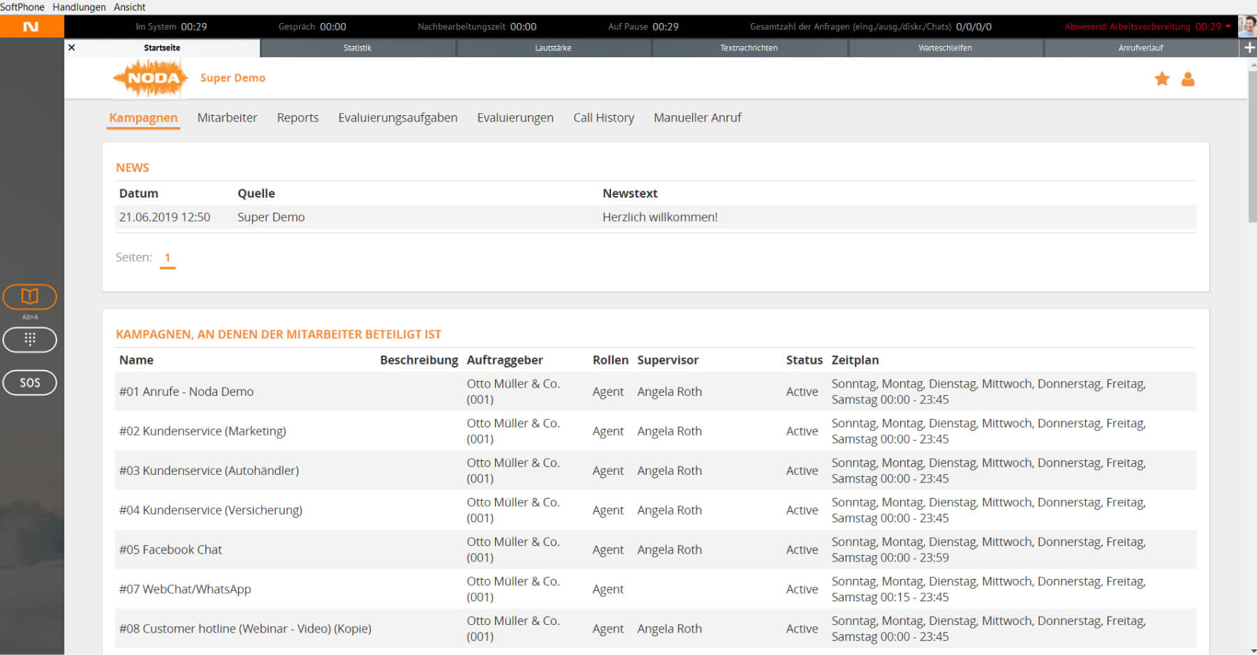 Noda Managed Outbound bietet Ihren Supervisor